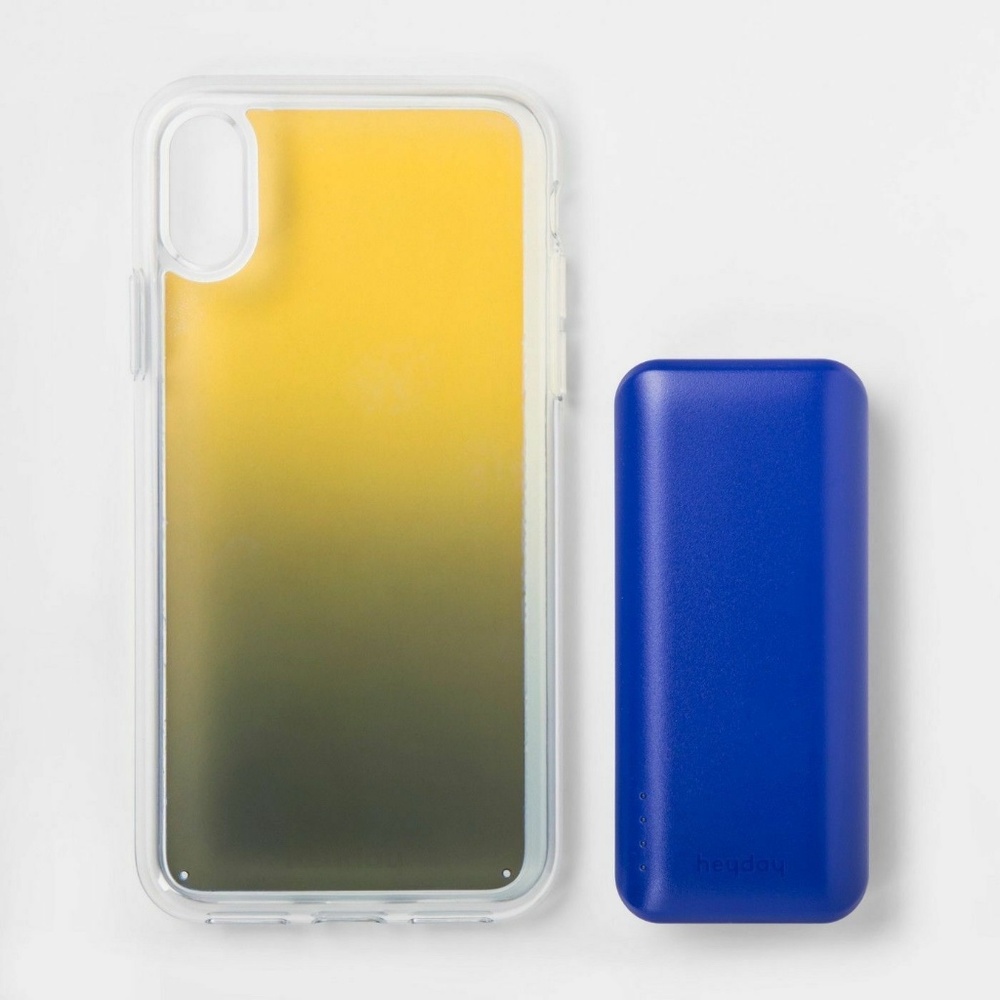 Ombre Blue iPhone X Case with Power Bank
